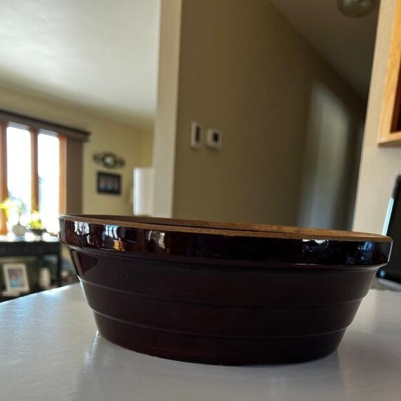 Vintage USA brown pottery bowl - Picture 12 of 12